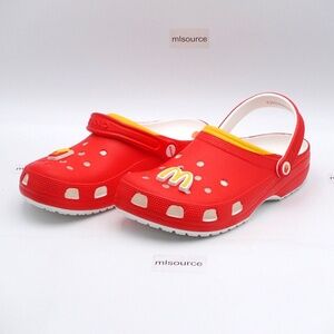 NEW Crocs McDonald's Classic Clogs 209858-920 Red/Yellow